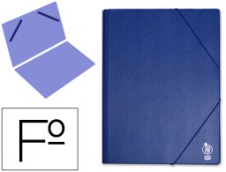 Carpeta de gomas Liderpapel Folio sencilla PVC azul